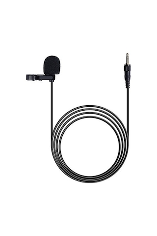 Sony D11 D21 3.5mm Kablosuz Yaka Mikrofonu Kamera Klipsi Yaka Mikrofon Siyah