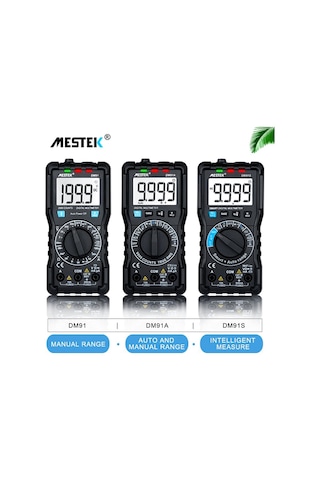 Dm91s-mestek Dm91/dm91a/dm91s Dijital Multimetre 9999 Sayısı Ac/dc Ampermetre Voltmetre Ohm Gerilim Ölçer Hfe Nvc Kapasitans Test Cihazı