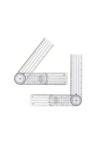 Dream011 1pc Eklem Açı Ölçer Cetvel Multifonksiyonel Pvc Gönye Sanatçılar Ve Öğrenciler İçin 1 Adet