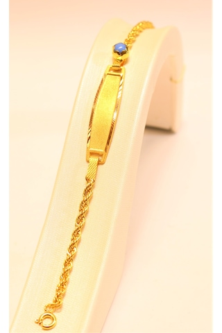 Altın Halat Zincir Bebek Künyesi Guler10000327 Sarı Altın