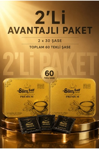 Slimself Kore Premium Form Kahvesi 2 Li Avantajlı Paket Toplam 60 Tekli Şase