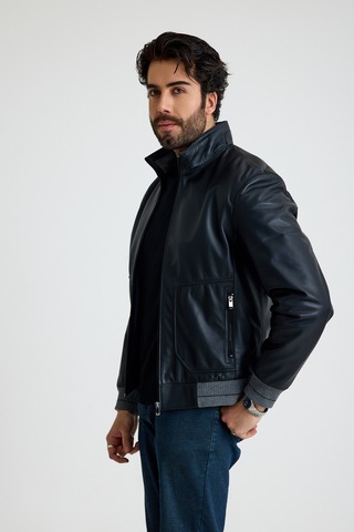 Franko Armondi Klasik Erkek Deri Ceket E56-kd-2906-24142 Siyah