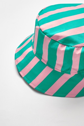 Le Mabelle Mint Çizgi Desenli Çocuk Bucket Şapka Mint