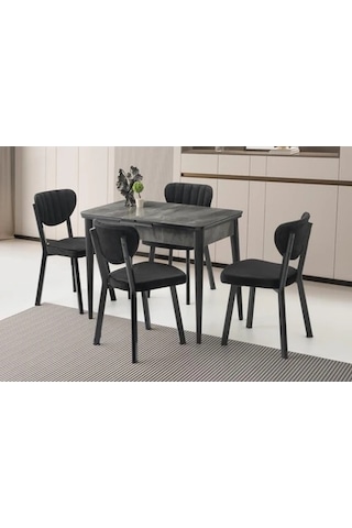 Mobilgen Sadece Masa Irony 100+25 Kelebek Tekno Kenar Hg Açılabilir Masa Siyah