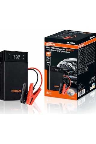Mega Oto Market Battery Jumpstart 12000 Mah 1000tı Ojs020tı Akü Takviye Ve Lastik Şişirme Kompresörü