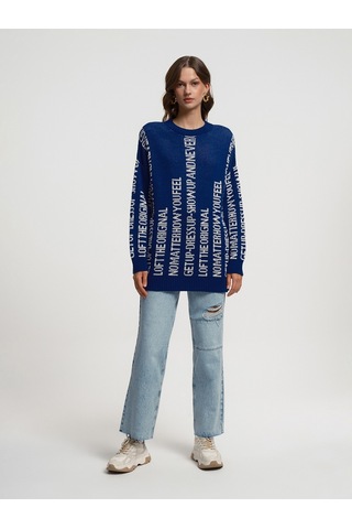 Oversize Kadın Elbise Lacivert