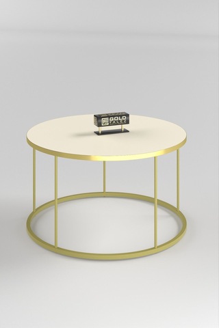 Storeşahin Gold Ayak Çekmeceli Orta Sehpa Krem Bej Shn0720