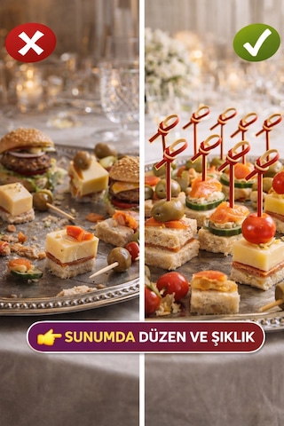 50 Li Paket I 12 Cm Düğümlü Kırmızı Bambu Kürdan Kokteyl Kürdan Sunum Çubuğu Aperatif Kürdan