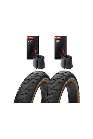 Heugers Cst Tourance Ride Ambro Amber Yanak 20x4.0 Zırhlı İç Dış Lastik Seti Elektrikli Bisikletle