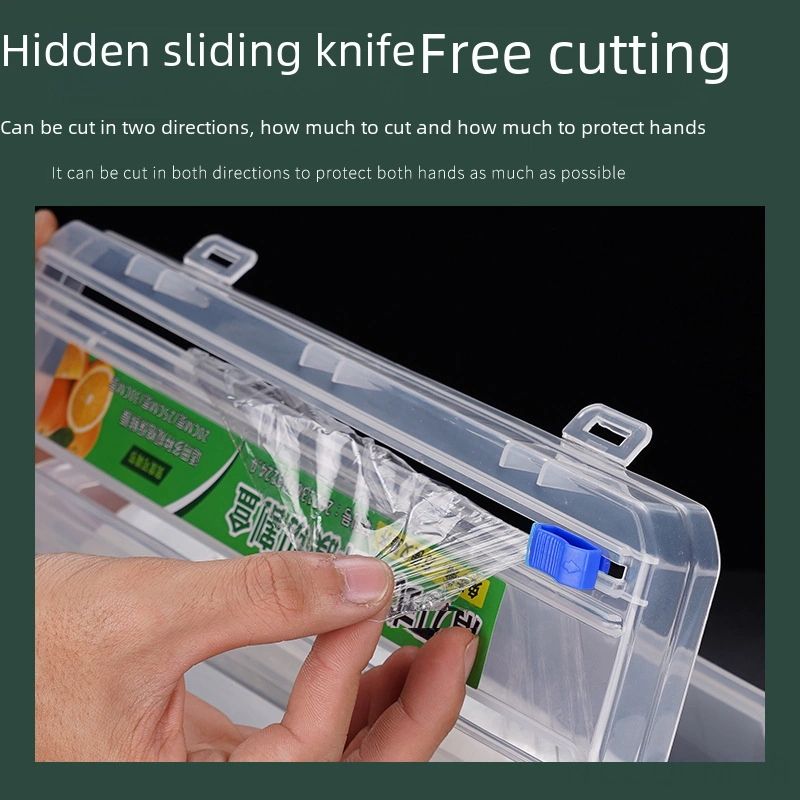 Qingmipy Yeni Model Çift Yönlü Kayar Bıçaklı Mutfak Folyo Kesici: Ev Ve Ticari Kullanım, Duvar Montajlı Saksi Tasarımı, 35.5 11.5 11.5cm Diğer