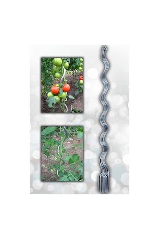 10 Adet 150 Cm Spiral Bitki Destek Çubuğu Sarmal Çiçek Teli Fidan Teli