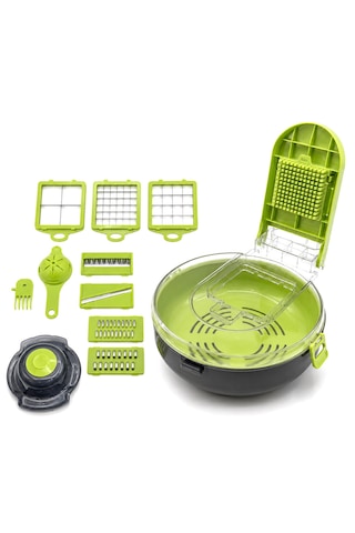 Vegetable Cutter Hazneli 9ın1 Çok Fonksiyonlu Sebze Dilimleyici - Kesici - Doğrayıcı Seti Dp-901 Belirtilmemis