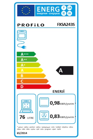 Profilo FXSA243S 76 LT Buhar Destekli Ankastre Fırın