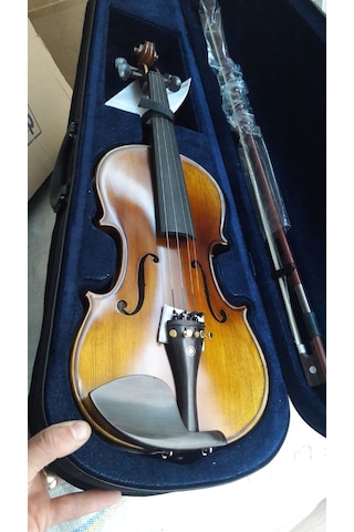 Swing Sv-444 Mat Cila Komple Abanoz Aksamlı-4/4 Tam Boy Keman Set