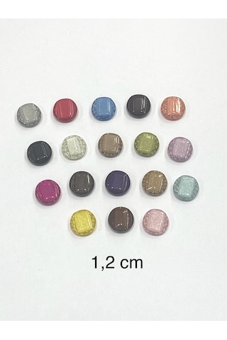 Bluz Düğmesi/ Simli Bluz Düğmesi / 1,2 Cm / 10 Adet / 2881 / - Kahve