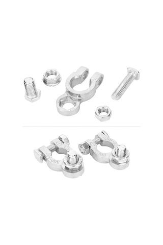 Moveevo Alüminyum Akü Terminali Çifti 10mm - 12/24v Evrensel Uyumlu, Dayanıklı Ve Korozyona Dirençli, Kolay Kurulum