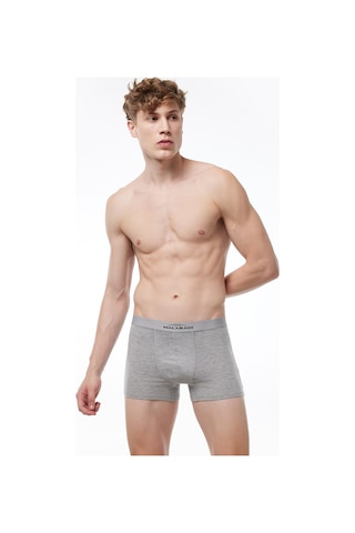 Malabadi Erkek Gri Pamuk Elastan Boxer 075 Gri