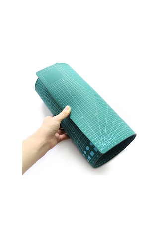 Çift Taraflı Kesim Altlığı A4 Kesim Matı Kretuar Bıçağı 5 Yedek Çelik Cetvel 30 Cm A4 Kesim Seti Çok Renkli