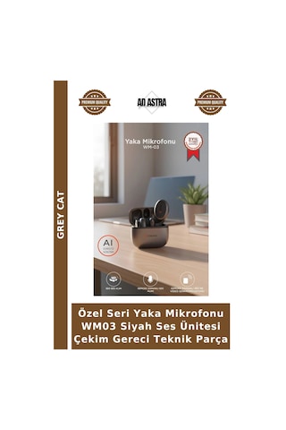 Özel Seri Yaka Mikrofonu Wm03 Siyah Ses Ünitesi Çekim Gereci Teknik Parça