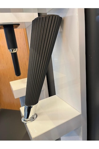 Suit Sert Plastik Ayak 23 Cm Füme+krom Renk Koltuk Ayağı Tv Ünite Modern Mobilya Dolap Komidin