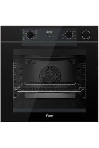 Ferre QEP64CS - SC405-WFA - D063-SA Fryart Artline Steam Siyah Ankastre Set