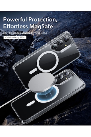 Esr Samsung Uyumlu S25 Plus Halolock Magsafe Classic Hybrid Silikon Kılıf Şeffaf Multicolor