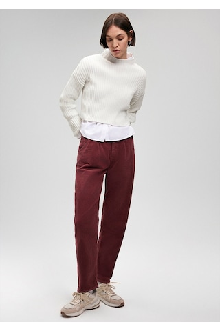 Mavi - Laura Bordo Kadife Pantolon 101153-85728 Bordo