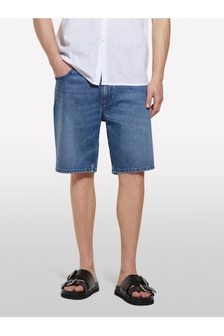 Sisley %100 Pamuk Orta Bel Regular Fit Denim Şort Erkek Mavi Denim Şort - 325p4mcps9019 Haki Yeşili