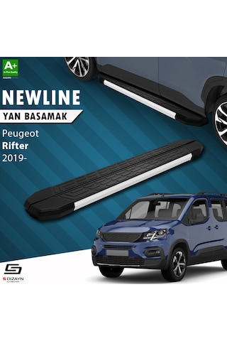 S-dizayn Peugeot Rifter Uzun Şase Newline Aluminyum Yan Basamak 213 Cm 2019 Üzeri A+ Kalite