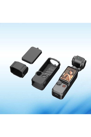 Dji Osmo Pocket 3 Uyumlu Silikon Kılıf Koruma Kılıfı Soft Case 3 Parça