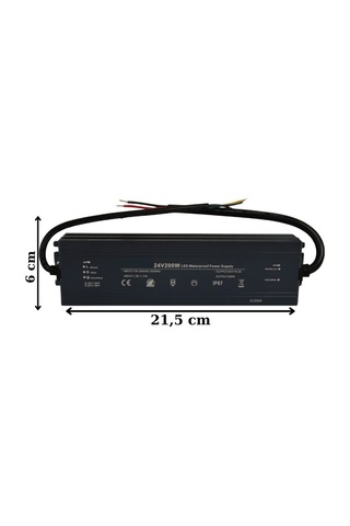 HazarLed 24 Volt 8,3 Amper Ip67 Su Geçirmez Dış Cephe Led Adaptör 200 Watt