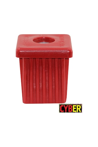 M12 Somunlu Plastik 40x40 İç Tapa (kırmızı)