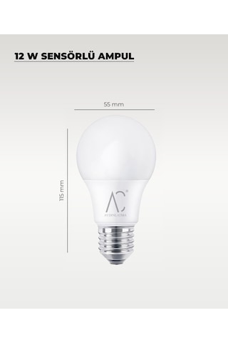 12w Sensörlü Led Ampul 6500k Beyaz Işık Hareket Algılayan Akıllı Ampul