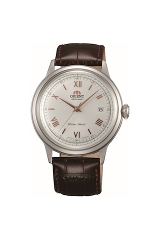 Orient Tac00008w0 Kurmalı Otomatik Deri Kahverengi Beyaz Kadran 41 Mm Erkek Kol Saati Gri