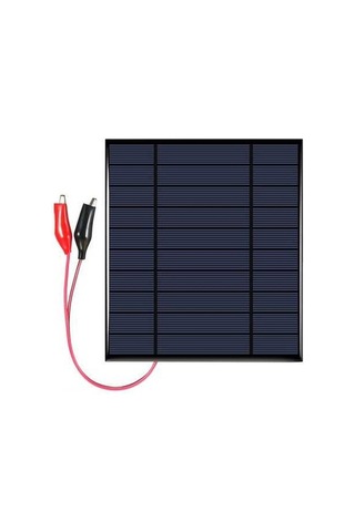 Tongxida 5v 2.5w Polikristal Güneş Paneli - Dıy Dökme Camlı Tasarım + Alligator Klempler - Dış Mekan Kamp Ve Seyahat Enerji K