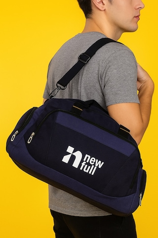 Newfull Sport Kanvas Seyahat ve Spor Çantası Ortaboy Siyah