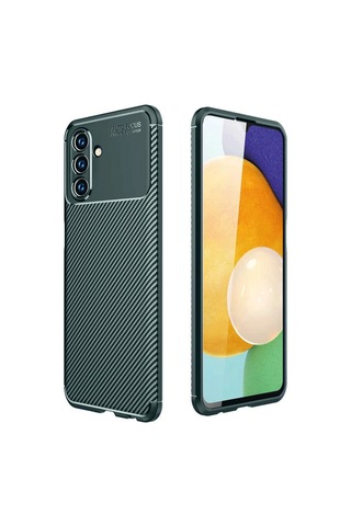 Samsung Galaxy Uyumlu A26 Kılıf Auto Focus Karbon Kapak - Koyu Yeşil Çr