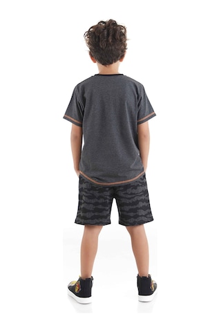 Denokids Mshb&g Uçak Erkek Çocuk T-shirt Şort Takım Çok Renkli