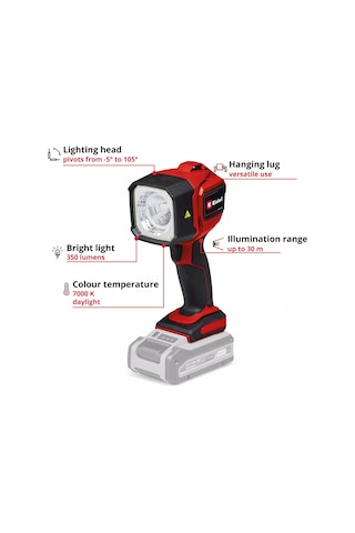 Einhell TC-CL 18/350 Li  Solo Akülü Projektör