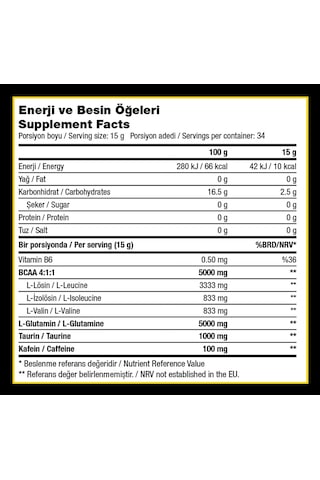 Xtreme Bcaa + Glutamine - 510 G - 34 Servis - (Aroma Seçenekli) - Amino Asit