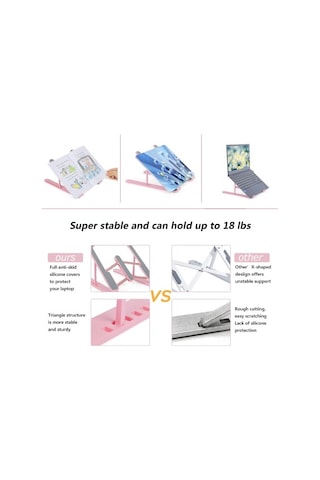 Büro Ev Ofis Bilgisayarı İçin 7 Kademe Ayarlanır Dizüstü Notebook Laptop Standı