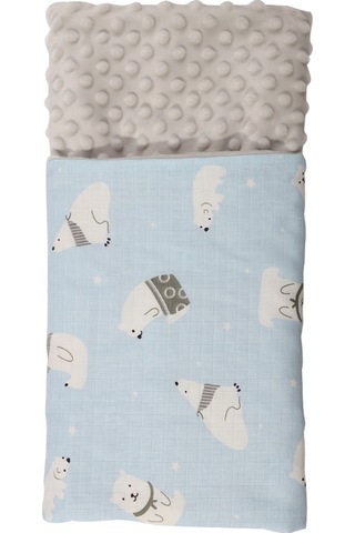 Vkemall Yumuşak Pamuklu Bebek Battaniyesi - Nefes Alabilir, Nokta Desenli, Tüm Mevsimler İçin 110x80cm DiğER