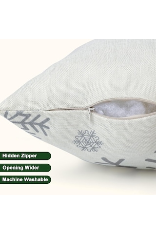 4'lü Noel Yastık Kılıfı Seti - Kırmızı Yastık Kılıfları 45 X 45 Cm - Noel Tasarım Yastık Kılıfları