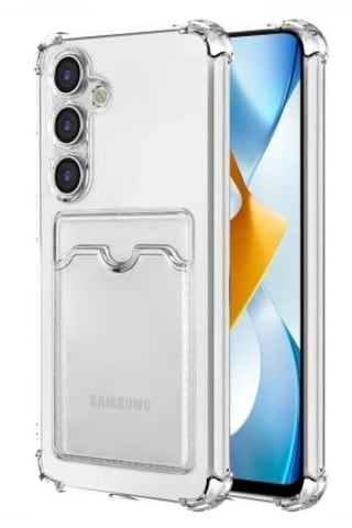 Samsung Uyumlu S24 Kartvizitli Silikon Kılıf Sefaf