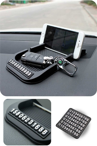 Araç İçi Kaydırmaz Ped 3d Numaratör Telefon Tutuculu Fr313