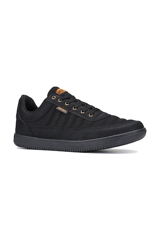 Günlük Erkek Sneaker Bağcıklı Hafif Rahat Fileli Hava Alabilen Yürüyüş Spor Ayakkabısı 014 Siyah