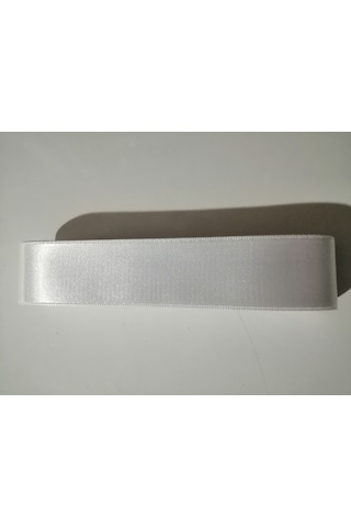 Abarta Saten Kurdele %100 Polyester-30mm 3cm -beyaz-8.30metre 3 Cm