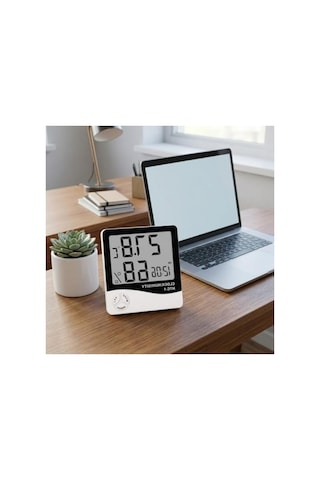 Dijital Termometre Ve Higrometre, Lcd Ekran İle 10x10 Cm Ölçüsünde