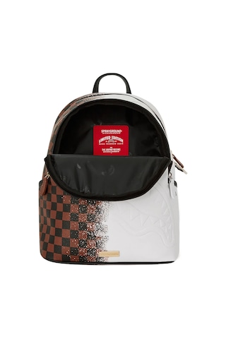 Sprayground Spraysharks Worldwıde Savage Sırt Çantası, Suya Dayanıklı Suni Deri Kahverengi