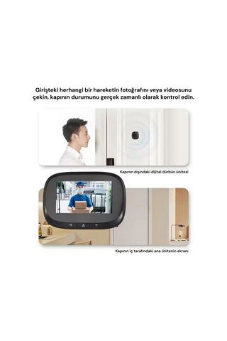 Akıllı Görüntülü Kapı Zili - Siyah